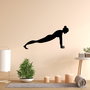 Wallity Yoga 7 Escultura de pared de metal negra